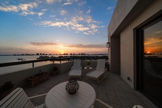 4 Belleview Blvd Unit 802, Belleair, FL 33756 - view of patio / terrace with a water view and a city view