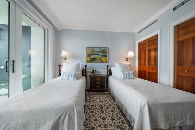 4 Belleview Blvd Unit 802, Belleair, FL 33756 - bedroom with crown molding and visible vents