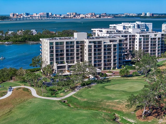 4 Belleview Blvd Unit 802, Belleair, FL 33756 - bird's eye view featuring a city view, view of golf course, and a water view