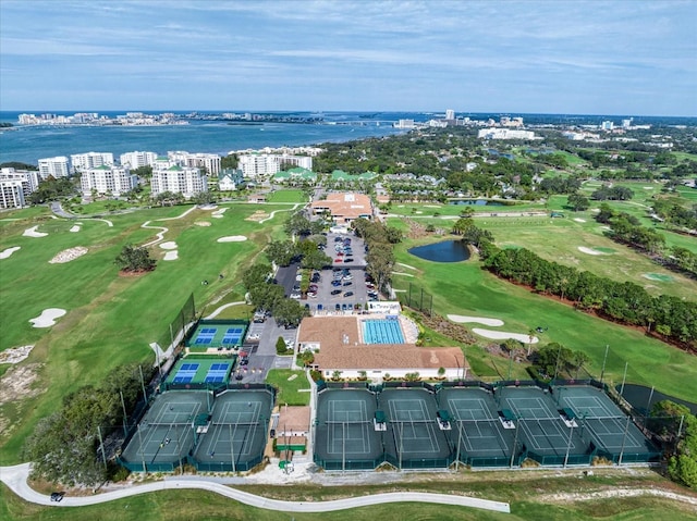 4 Belleview Blvd Unit 802, Belleair, FL 33756 - bird's eye view featuring a water view and golf course view