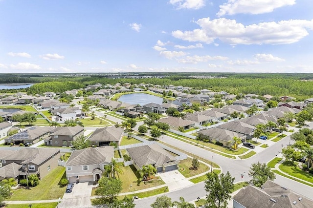 18677 Milton Keynes Ct, Land O Lakes, FL 34638 - aerial view of residential area with a large body of water