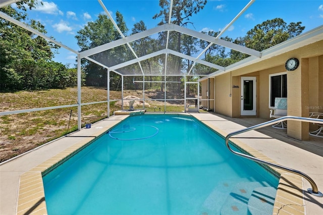 13040 Hanley Dr, Spring Hill, FL 34609 - outdoor pool featuring a patio area and a lanai