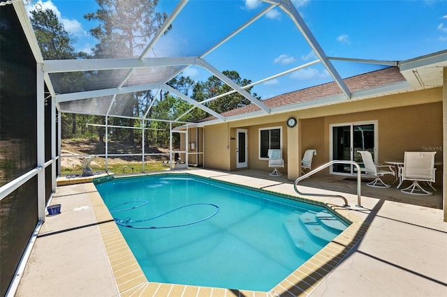 13040 Hanley Dr, Spring Hill, FL 34609 - outdoor pool with a patio and a lanai