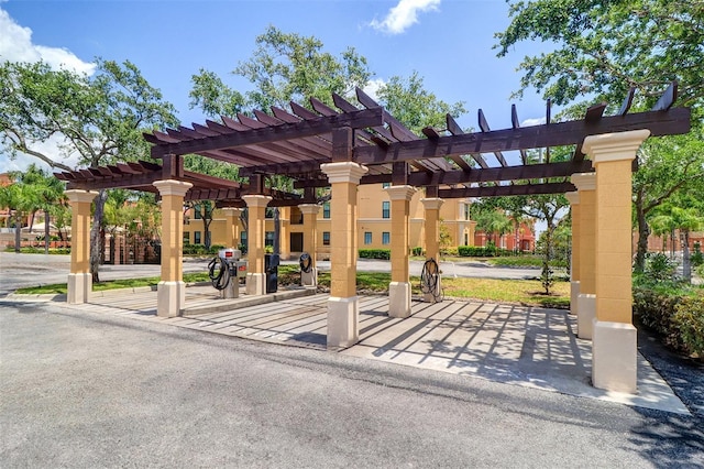 surrounding community featuring a pergola