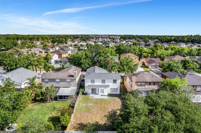 drone / aerial view with a residential view