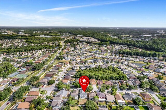 bird's eye view with a residential view