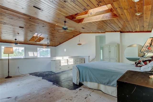 919 Sandpiper Way S, Saint Petersburg, FL 33707 - bedroom featuring wooden ceiling, vaulted ceiling, baseboards, and visible vents