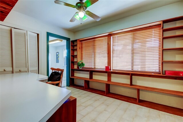 919 Sandpiper Way S, Saint Petersburg, FL 33707 - office space featuring tile patterned floors and ceiling fan