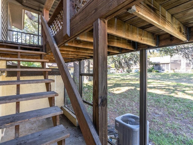 view of yard with central AC