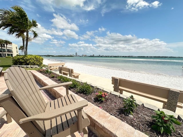 water view featuring nearby beach