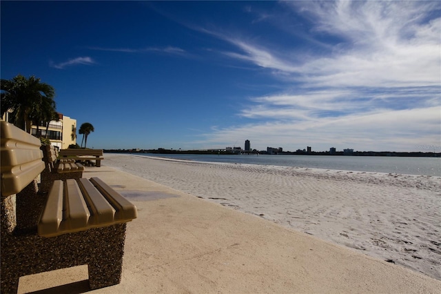 water view featuring nearby beach