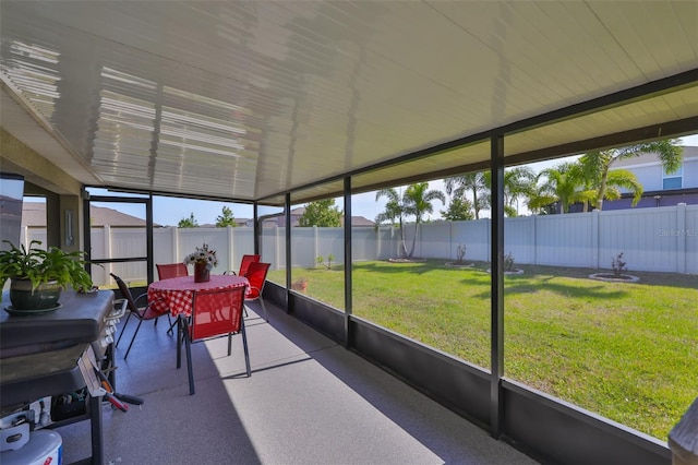 view of sunroom / solarium