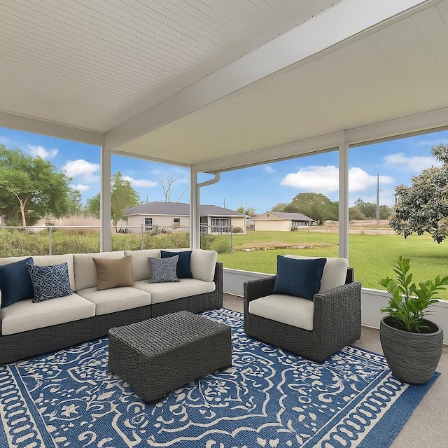 view of patio featuring outdoor lounge area