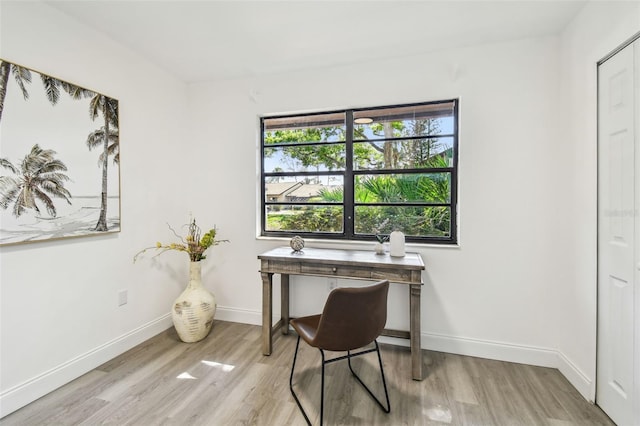 2953 Yucca Ct, Palm Harbor, FL 34684 - office with light wood-style floors and baseboards
