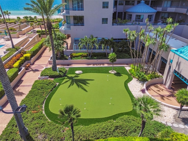 view of property's community featuring a water view