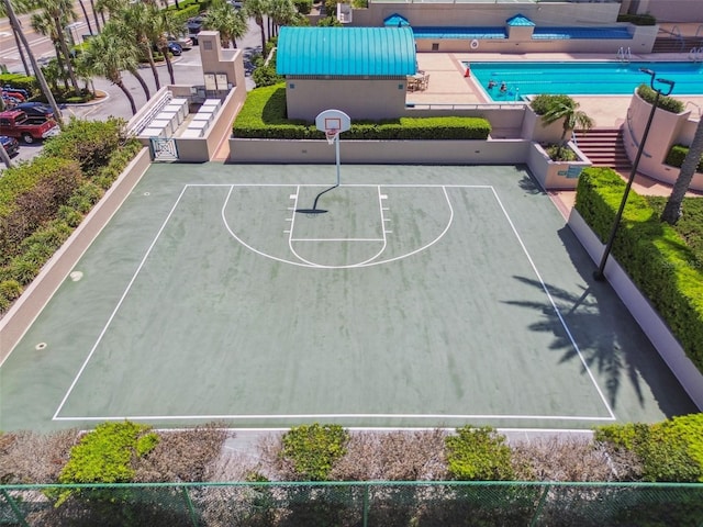 view of basketball court featuring community basketball court