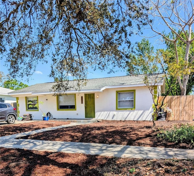 6325 9th Ave S, Gulfport, FL 33707 - ranch-style house featuring stucco siding and fence