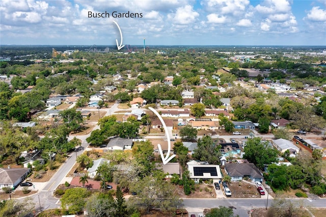 bird's eye view featuring a residential view