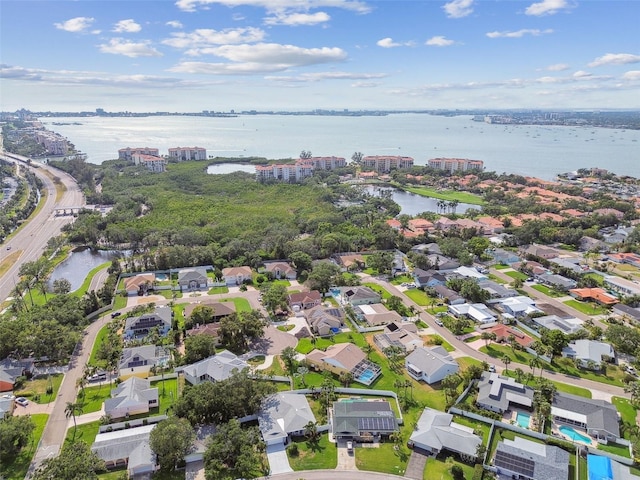 5235 42nd St S, Saint Petersburg, FL 33711 - aerial view of property's location featuring a large body of water and nearby suburban area