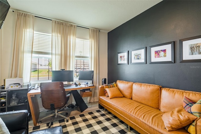 view of home office