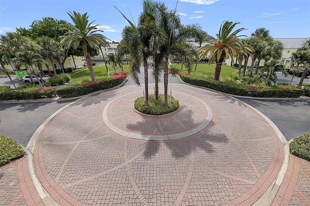 surrounding community featuring curved driveway