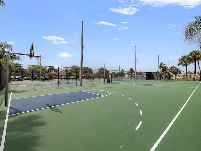 view of sport court with fence and community basketball court