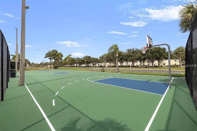 view of sport court featuring community basketball court