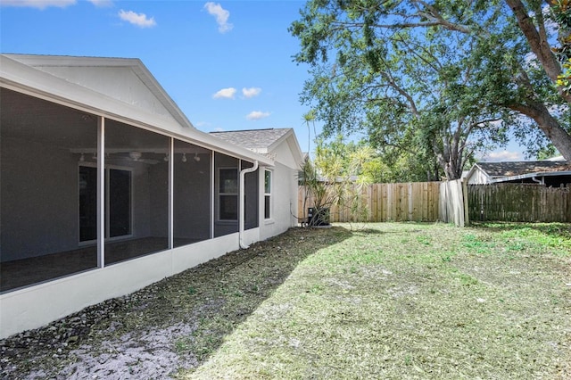 13613 Laraway Dr, Riverview, FL 33579 - view of yard with a sunroom
