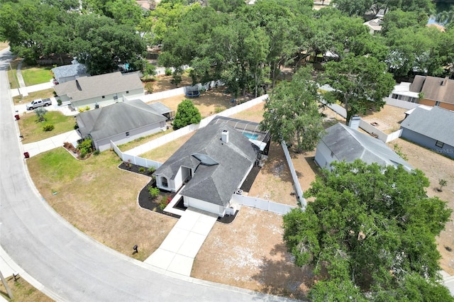 birds eye view of property featuring a residential view
