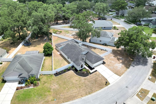 drone / aerial view with a residential view