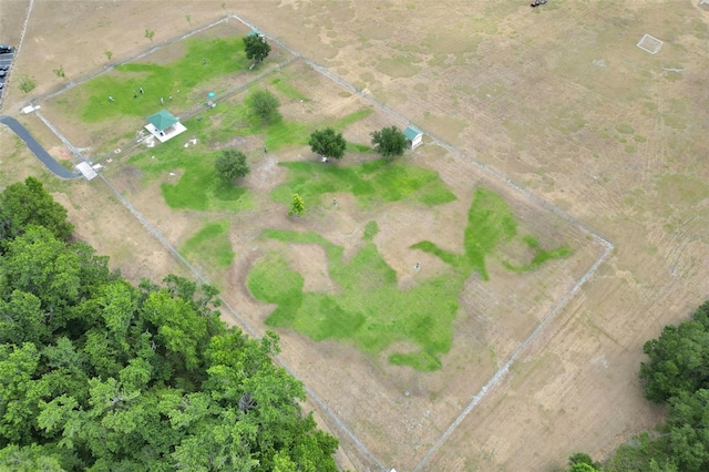 bird's eye view with a rural view