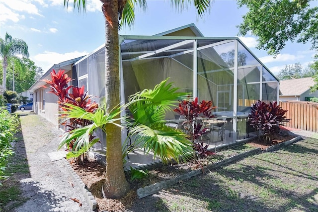 2604 Clareside Dr, Valrico, FL 33596 - view of home's exterior with fence and a lanai