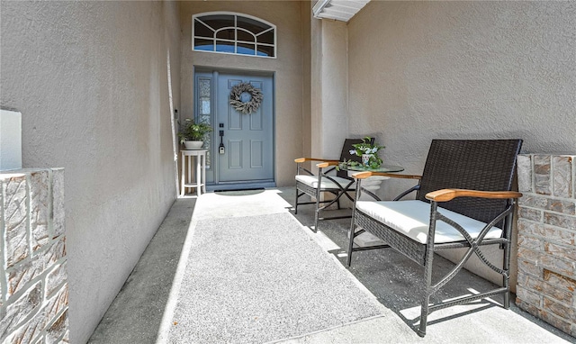 2604 Clareside Dr, Valrico, FL 33596 - doorway to property with stucco siding