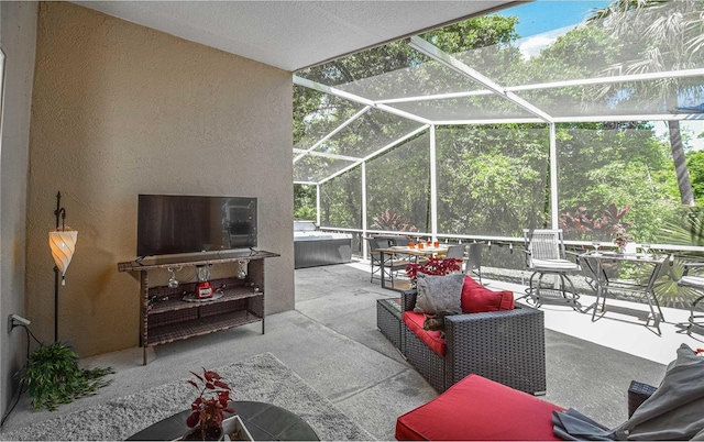 2604 Clareside Dr, Valrico, FL 33596 - view of patio / terrace with a lanai and outdoor dining area
