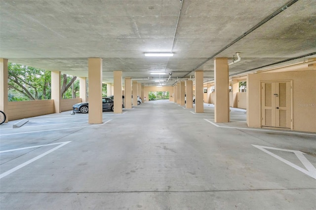 view of parking deck