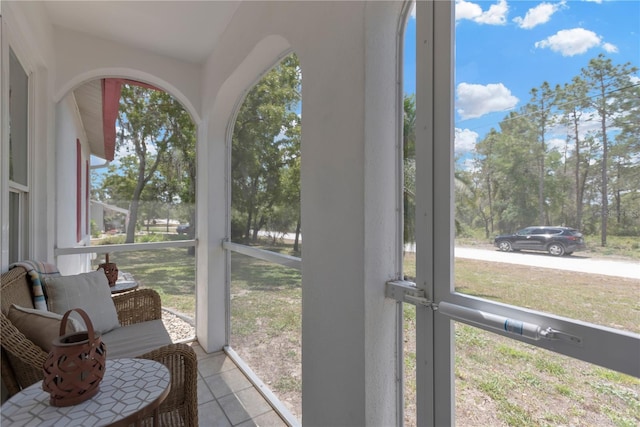view of sunroom / solarium