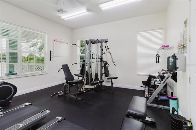 6260 Olivedale Dr, Riverview, FL 33578 - gym featuring baseboards