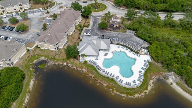 6260 Olivedale Dr, Riverview, FL 33578 - aerial view of property's location with a pool area and a nearby body of water