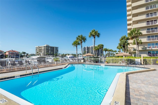 pool with fence