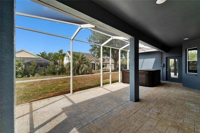 16516 Bridgewalk Dr, Lithia, FL 33547 - unfurnished sunroom with a hot tub