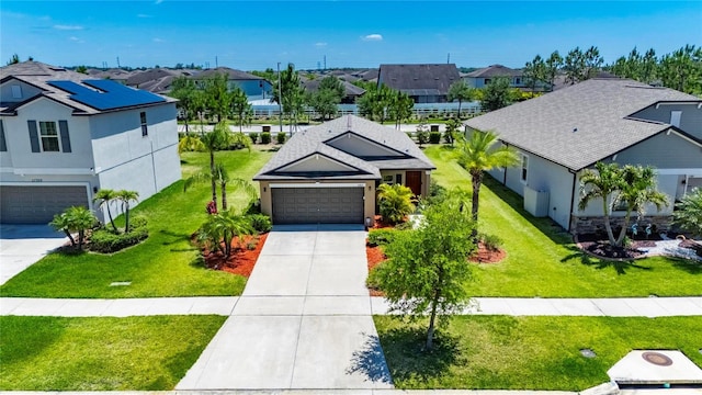11707 Sunburst Marble Rd, Riverview, FL 33579 - single story home with a residential view, concrete driveway, and a front yard
