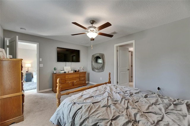11707 Sunburst Marble Rd, Riverview, FL 33579 - bedroom with light carpet, baseboards, and a ceiling fan