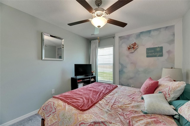 11707 Sunburst Marble Rd, Riverview, FL 33579 - carpeted bedroom with baseboards and ceiling fan