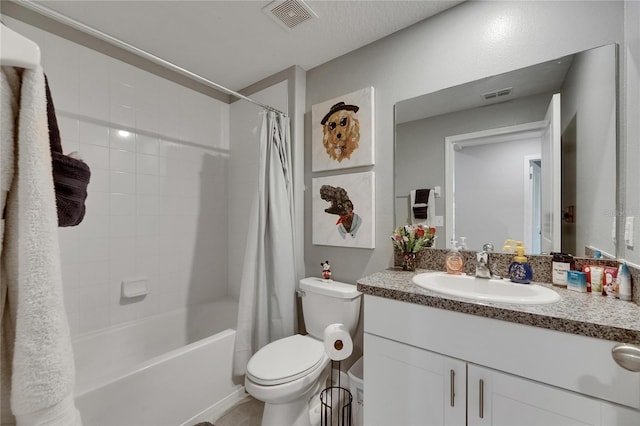 11707 Sunburst Marble Rd, Riverview, FL 33579 - full bath featuring toilet, vanity, and shower / tub combo with curtain