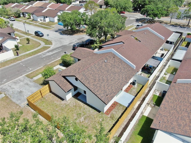 aerial view featuring a residential view