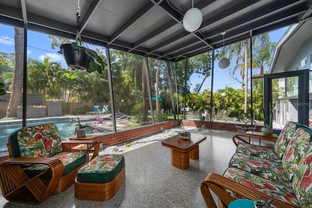sunroom with a healthy amount of sunlight