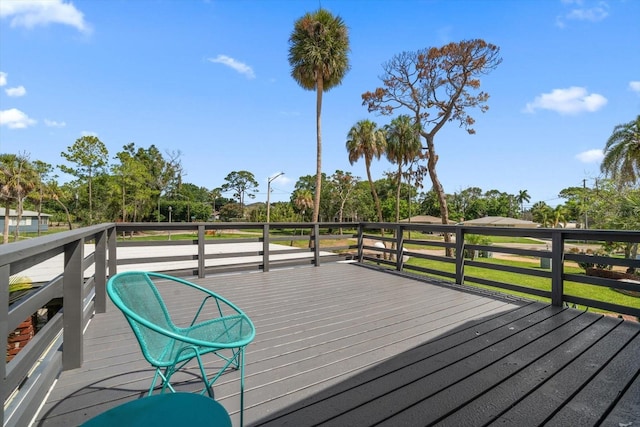 view of wooden deck