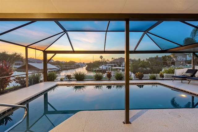 6604 Dolphin Cove Dr, Apollo Beach, FL 33572 - view of pool with a patio and a lanai