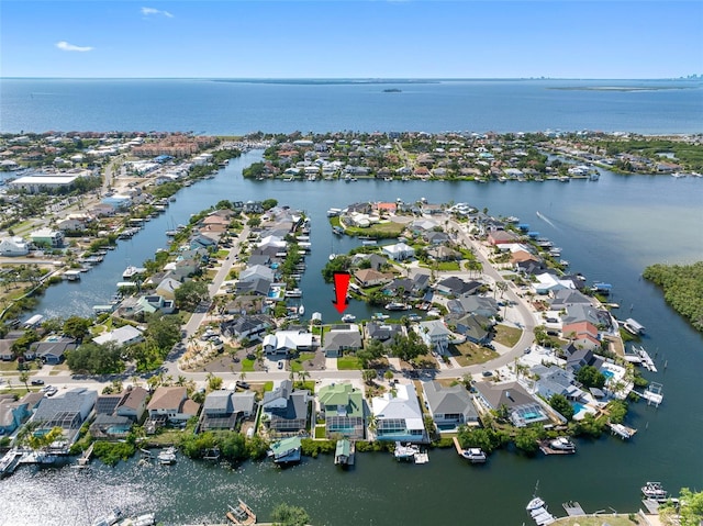 6604 Dolphin Cove Dr, Apollo Beach, FL 33572 - aerial overview of property's location featuring nearby suburban area and a nearby body of water