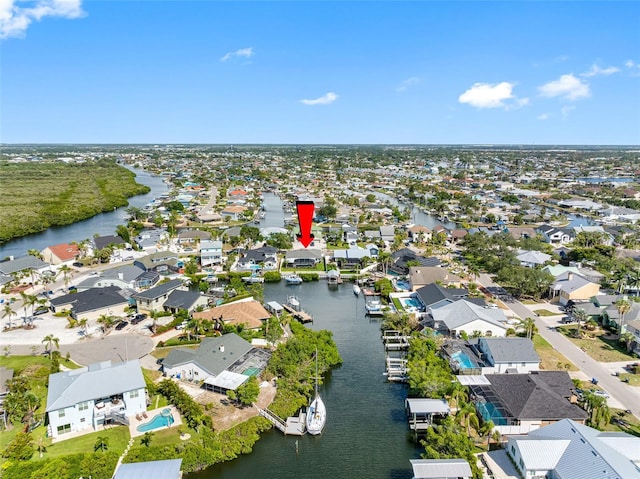 6604 Dolphin Cove Dr, Apollo Beach, FL 33572 - aerial perspective of suburban area featuring a large body of water